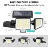 Solar Motion Sensor Lights Outdoor - 2 Pack 3000 LM Wireless LED Flood Lights with Remote Control, Cordless Separable Solar Panel, IP65 Waterproof Solar Powered Security Lights
